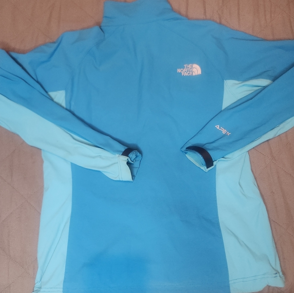 The North Face Summit Series Apex Full Zip Womens Size Medium Jacket Light Blue - Picture 9 of 10
